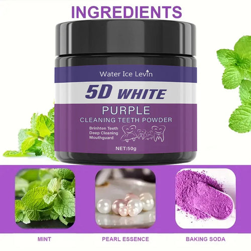 Purple Smile Tooth Powder travel-friendly container